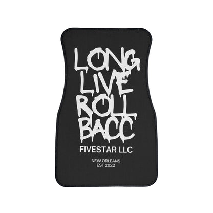 Custom Car Floor Mat with 'Long Live Roll Bacc' Design