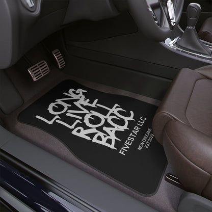 Custom Car Floor Mat with 'Long Live Roll Bacc' Design